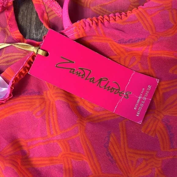 NWT Zandra Rhodes for Marks & Spencer Pink Mix Panty Set Sexy UK 10 US 6 - Picture 3 of 8